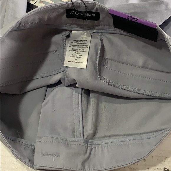 Mario Serrani Slim Fit Gray Crop Work Pants Sz. 4 - Picture 9 of 11
